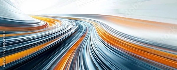 Fototapeta Abstract speed motion blur background with blue