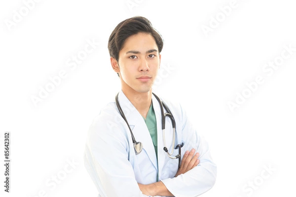 Fototapeta 真剣な表情の医師
