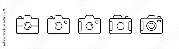 Fototapeta Camera icon set vector illustration, photo camera sign and symbol, photography icon.