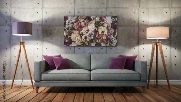 Fototapeta modern living room with sofa