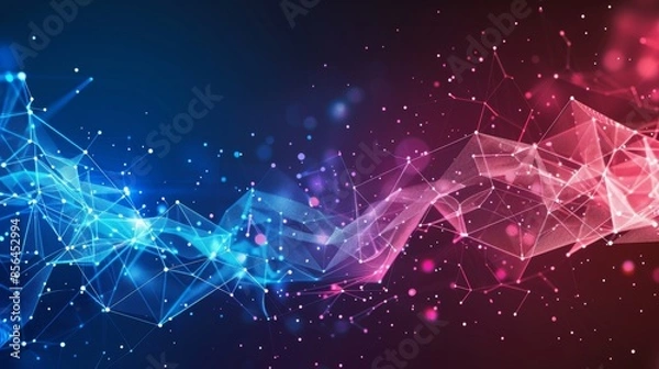 Fototapeta Abstract Digital Network, Generative AI