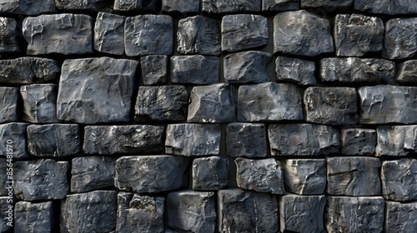 Fototapeta Rough Stone Wall Texture, Generative AI