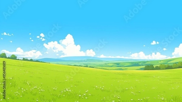Obraz Summer Landscape with Rolling Hills