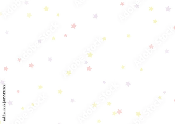 Fototapeta カラフルな星の水彩風イラスト