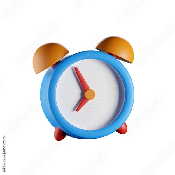 Fototapeta Alarm Clock 3D Render Isolated Images
