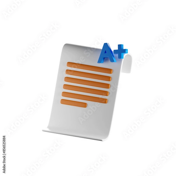 Fototapeta Paper 3D Render Isolated Images