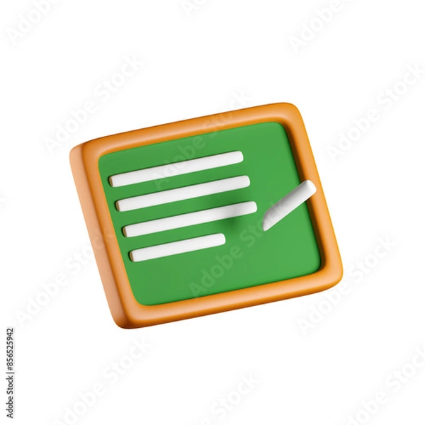 Fototapeta Black Board 3D Render Isolated Images