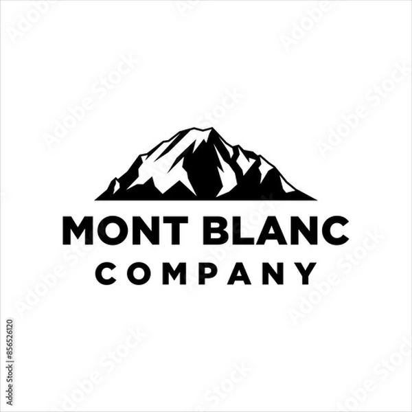 Obraz Mont blanc vector logo with elegant style design