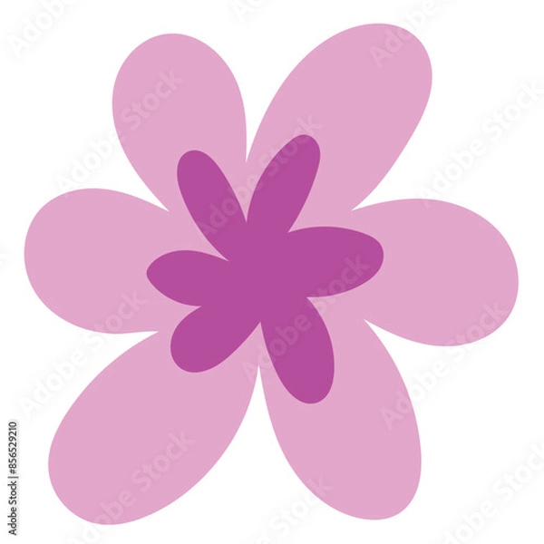 Fototapeta Hand drawn simple flower