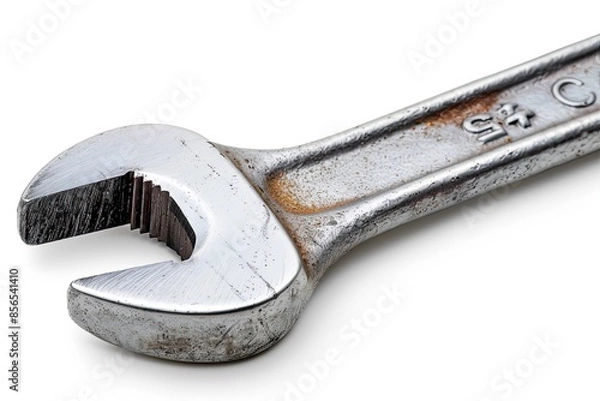 Fototapeta Adjustable wrench isolated on a white background