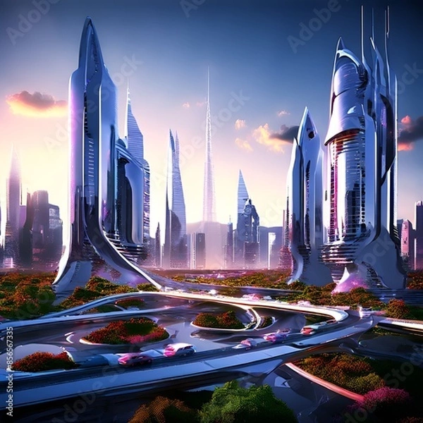 Obraz future skyline