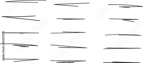 Fototapeta abstract simple hand drawn stroke underline art.