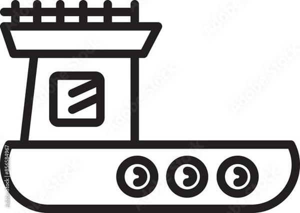 Fototapeta Fishing Boat Icon
