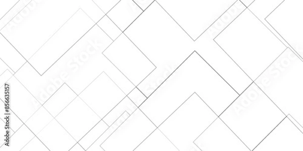 Fototapeta Abstract white diamond and triangle shape background .modern geometric technology business concept black lines .white color technology concept and square shapes vector background .