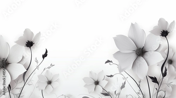 Fototapeta white flowers background