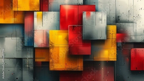 Fototapeta Abstract Art, Paint Splatter, Digital Creation, 3D Image