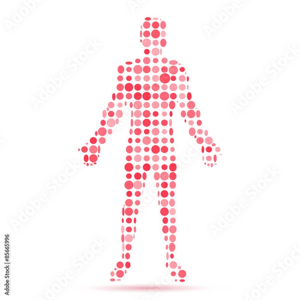 Obraz Abstract model of man consisting of circles 