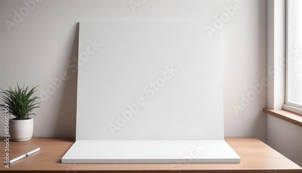 Fototapeta Mock Up White Board For Design Presentation