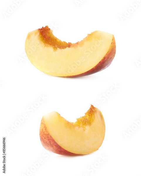 Fototapeta Slice of a nectarine isolated