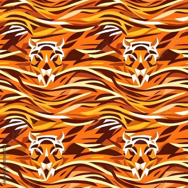 Fototapeta pattern with tiger