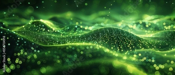 Fototapeta Abstract Green Bokeh Background.