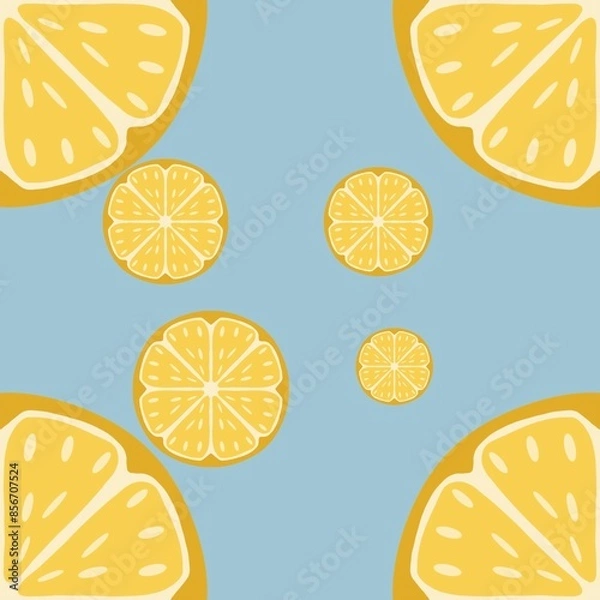 Obraz seamless pattern with lemons