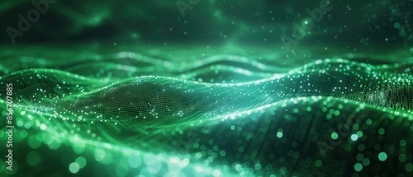 Fototapeta Abstract Green Bokeh Background.