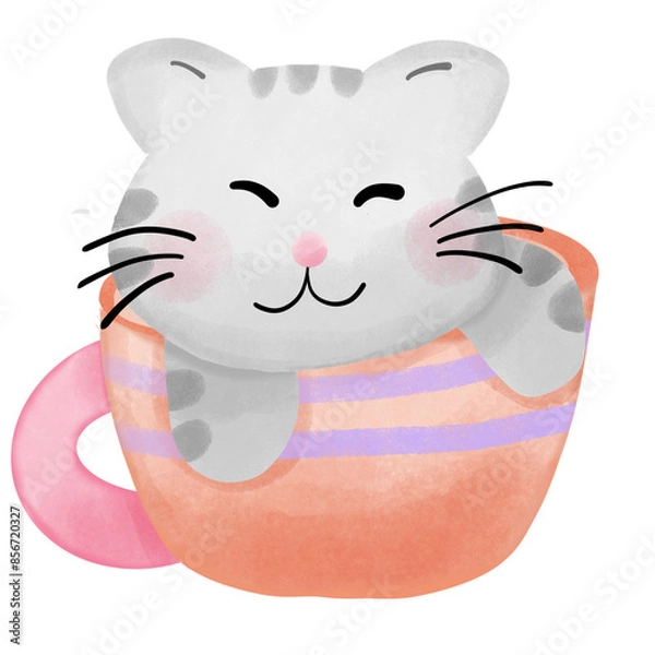 Obraz cat in the mug