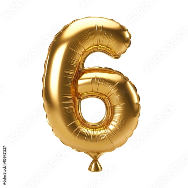 Obraz gold balloon number 6