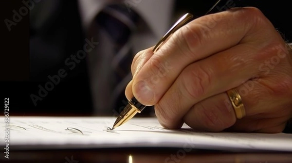 Obraz Penning the Contract