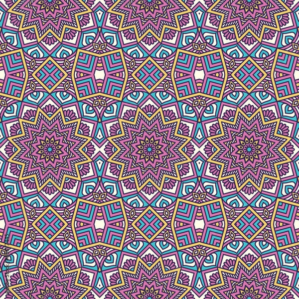 Fototapeta Ethnic floral seamless pattern