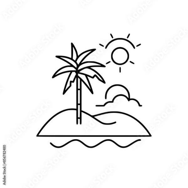 Fototapeta Beach Icon 