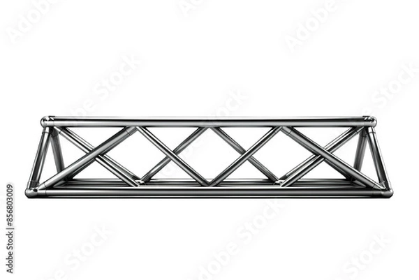 Obraz Silver Truss Beam: A Sturdy Foundation For Stage Lighting on a Clear PNG or White Background.