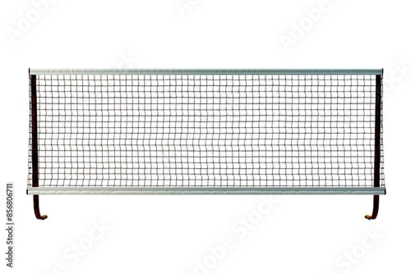 Obraz A Black And White Tennis Net, Ready For A Game on a Clear PNG or White Background.