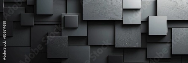 Fototapeta Abstract Black and Grey Geometric Pattern