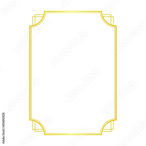 Obraz gold border frame.eps