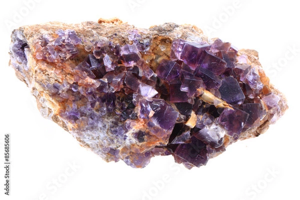 Fototapeta violet fluorite cubes