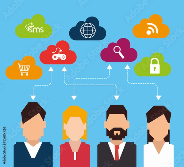 Obraz Social network design.