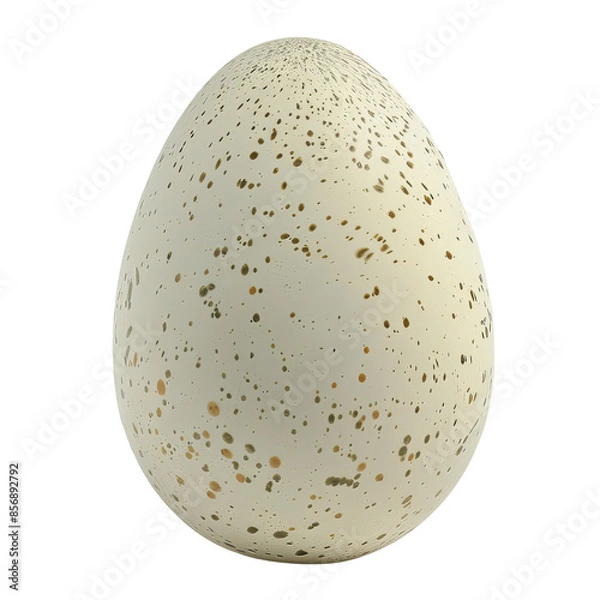 Obraz A single spotted egg isolated on transparent background, showing intricate details and texture.