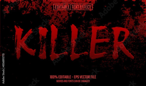 Fototapeta killer editable text effect