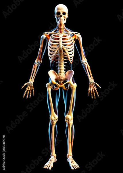Fototapeta Detailed Human Bone Structure Illustration