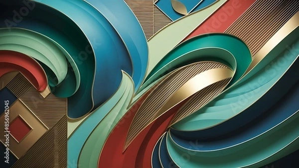 Fototapeta organic lines as abstract wallpaper background design