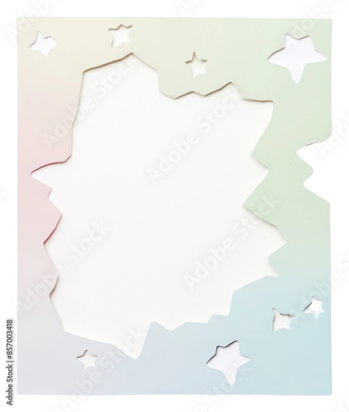 Fototapeta PNG Star pattern paper white background creativity rectangle.