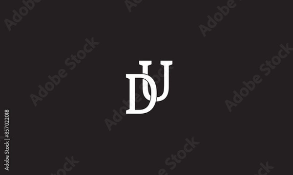 Obraz DU, UD, U, D Abstract Letters Logo Monogram	