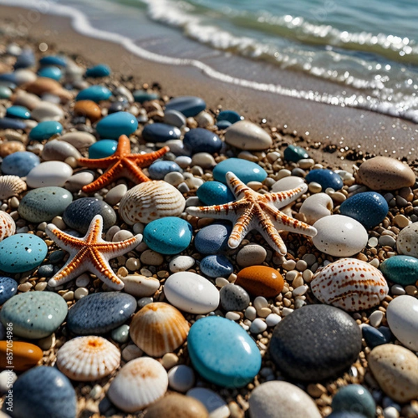 Obraz seashells on the beach