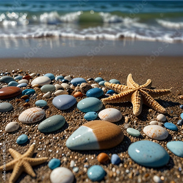 Obraz seashells on the beach