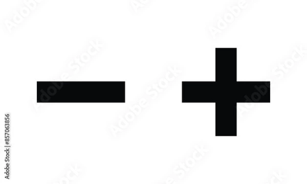 Obraz plus minus icon vector symbol