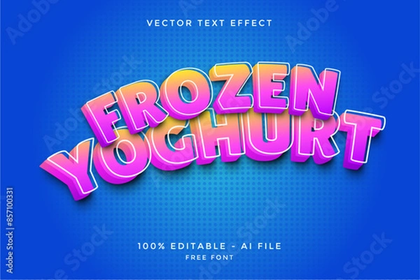 Fototapeta Modern 3D Text Effect