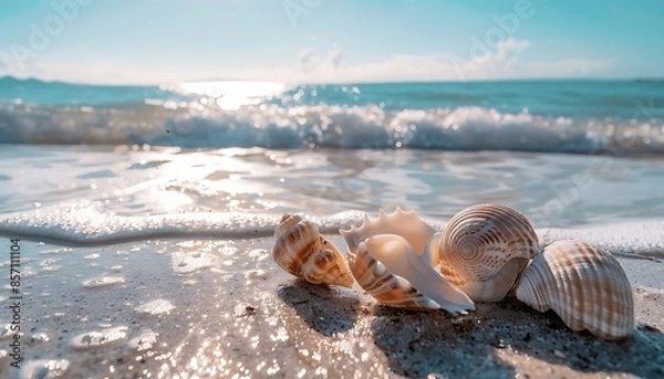Obraz Seashells on the Sandy Shore