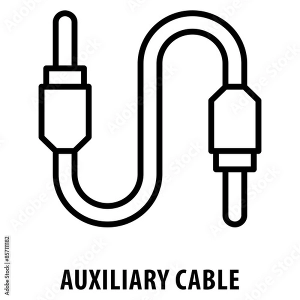 Fototapeta Auxiliary Cable Icon simple and easy to edit for your design elements